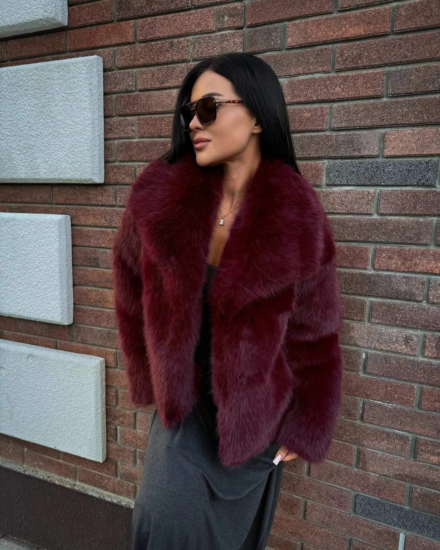 Casaco Sabrina com Textura Felpuda