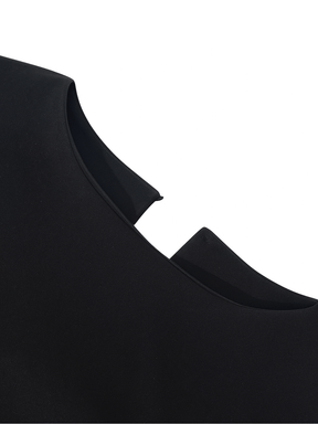 Vestido Longo Sem Mangas com Design Bicolor Diagonal Elegante - Alane